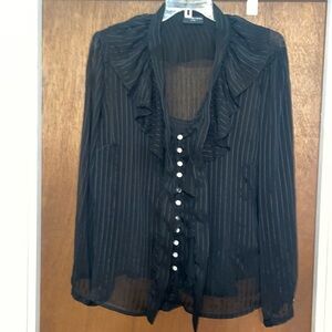 Jennifer Lauren layered sheer blouse​